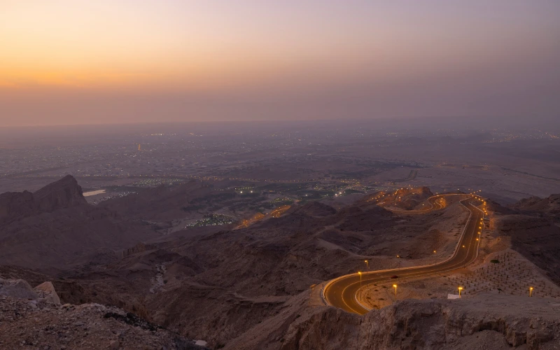 Jebel Hafeet Mountain Road in United Arab Emirates (UAE)