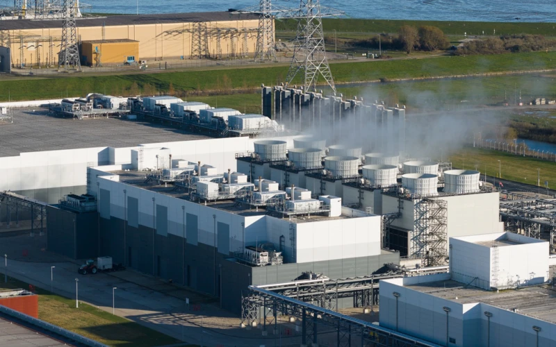 Data centre cooling letting off steam.