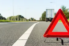 overheating truck in road