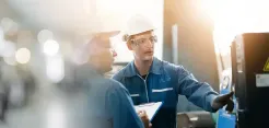 Worker in a hat